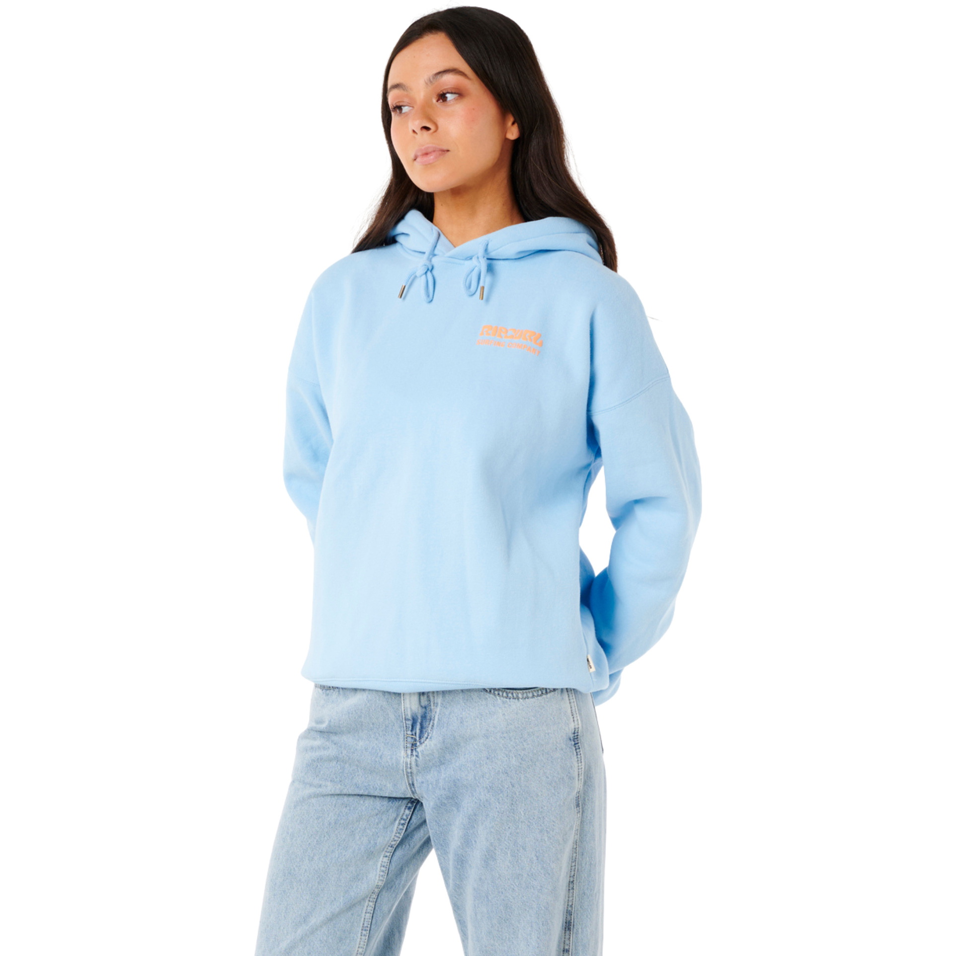2026 Rip Curl Womens Surf Puff Heritage Hoodie 06AWFL - Mid Blue